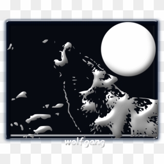 This Free Icons Png Design Of Wolf At Night - Cartoon, Transparent Png