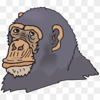 How To Set Use Gray Chimp Head Svg Vector - Logo Simpanse Vector, HD Png Download