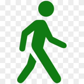 Crosswalk Vector Pedestrian - People Walking Icon Png, Transparent Png