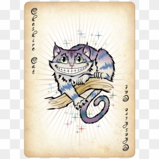 Cheshire Cat Playing - Cheshire Cat Playing Card, HD Png Download