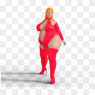 Sexy Big Woman Latex Suit - Big Woman In Latex, HD Png Download