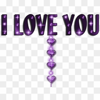 I Love You Png Purple Glow Clip Art By Juleesan-d5e2gbe - Graphic Design, Transparent Png