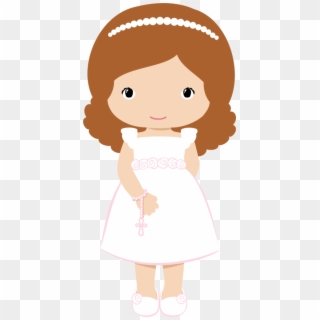 First Communion Girls 007 Girl Clip - First Holy Communion Girl Clipart, HD Png Download