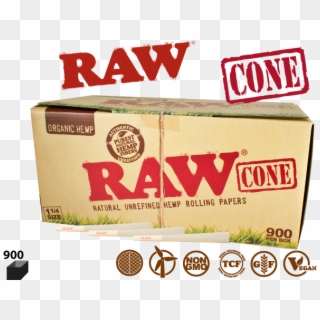 Raw Org 900 Cone 114 B - Raw Organic 1 1 4 Pure Hemp Pre Rolled Cones 900, HD Png Download