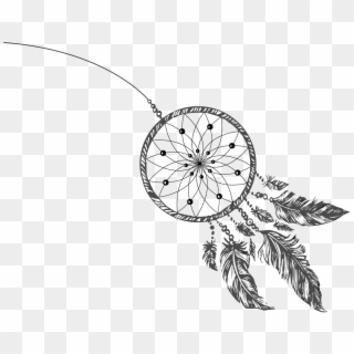 Hd Drawing Dream Catcher - Dream Catcher Black And White Png, Transparent Png