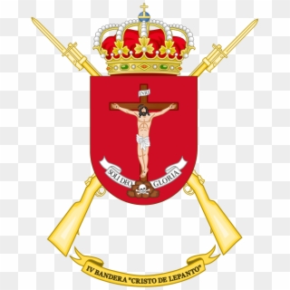 4th Spanish Legion Flag Cristo De Lepanto - Coat Of Arms Cuesta, HD Png Download