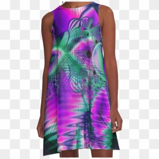 Teal Violet Crystal Palace, Abstract Fractal Cosmic - Campbell Clan Dress, HD Png Download