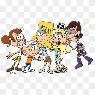 Lincoln And His Sisters - Loud House Butch Hartman, HD Png Download