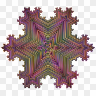 Png Freeuse Download L System Chromatic Icons Png Free - Koch Snowflake Colour, Transparent Png