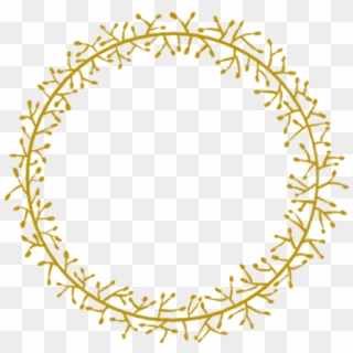#gold #sticks #leaves #twigs #vinesandleaves #wreath - Circle, HD Png Download