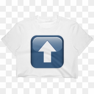 Emoji Crop Top T-shirt - Traffic Sign, HD Png Download