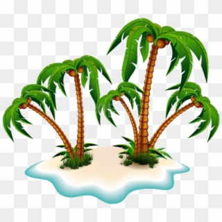 Free Png Download Palm Trees And Islandpicture Png - Palm Tree Clipart Png, Transparent Png