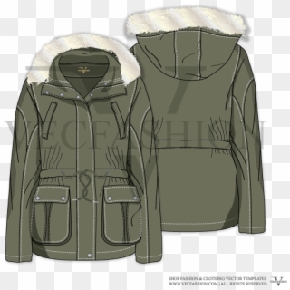 Drawing Jackets Ink - Sketches Anorak Womens Jacket Illustrator, HD Png Download