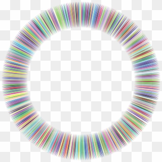 Free Clipart Of A Round Frame Made Of Colorful Lines - Circle, HD Png Download