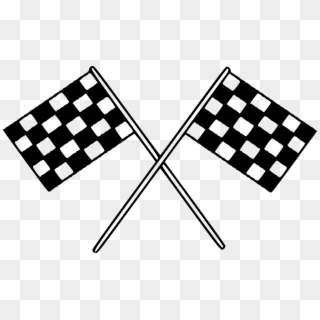 Flags Checkered Finish Racing Png Image - Race Flags Clip Art, Transparent Png