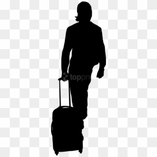 Free Png People With Luggage Silhouette Png - Silhouette, Transparent Png