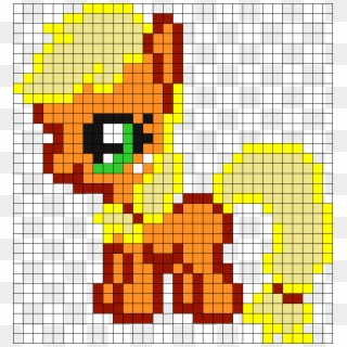 Filly Applejack My Little Pony Perler Bead Pattern - Pixel Art Little Pony Applejack, HD Png Download