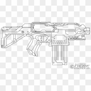 I Will Mod A Nerf Stryfe - Printable Nerf Gun Colouring Page, HD Png Download