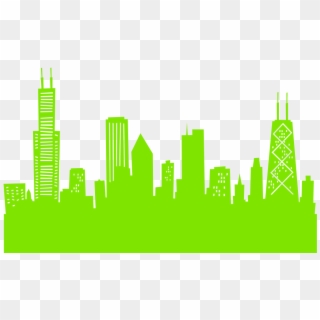 Chicago Skyline Silhouette Png, Transparent Png