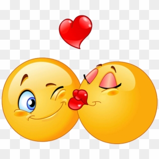 Emoticon Clip Art Sweet Transprent Png Free - Kissing Emojis, Transparent Png