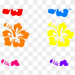 Hibiscus Clipart Rainbow - Hibiscus Clip Art, HD Png Download