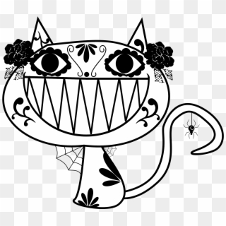 This Free Icons Png Design Of Catrina Smily Cat - Dibujo Catrina Gato, Transparent Png