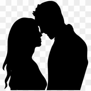 Affection, Boy, Couple, Female, Girl, Love, Male, Man - Boy Girl Kissing Silhouette, HD Png Download