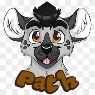 [gifty] Path Hyena Headshot Badge - Cartoon, HD Png Download