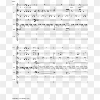 Pink Floyd Another Brick In The Wall, Part - Sheet Music, HD Png Download