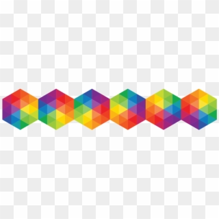 Hexagon Tattoo Rainbow, HD Png Download
