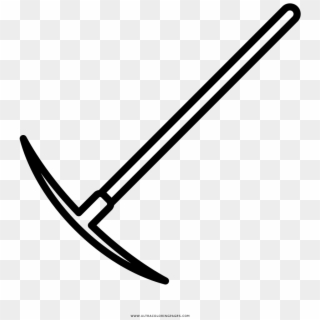 Pickaxe Coloring Page - Black And White Pickaxe, HD Png Download