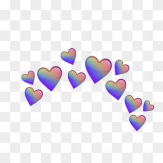 Heart Rainbow Flower Crown Emoji Png Png Heart Rainbow - Heart, Transparent Png