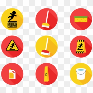 Wet Floor Sign Flat Icons, HD Png Download