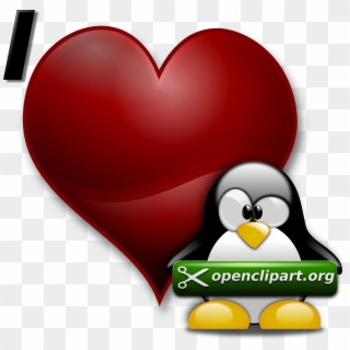 This Free Icons Png Design Of I Love Openclipart Dot - Tux, Transparent Png