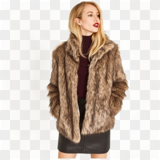 Fur Jacket Png Picture - Faux Fur Coat Natural, Transparent Png