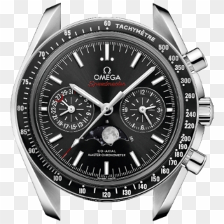 Omega Co-axial Master Chronometer Moonphase Chronograph - Omega Speedmaster Moonphase Black, HD Png Download