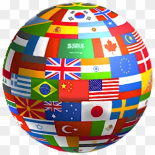 Globe Of National Flags - 3d Flag Globe, HD Png Download