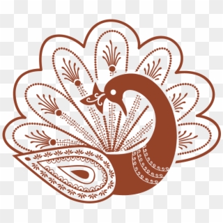 Simple Henna Tattoo Peacock, HD Png Download