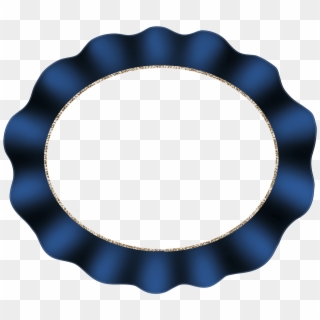 View Full Size - Blue Oval Frame, HD Png Download