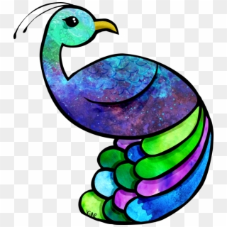 Peacock Clipart Free - Galaxy Peacock, HD Png Download