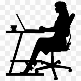 Woman Sitting At Desk - Makar Sankranti Wishes To Boss, HD Png Download