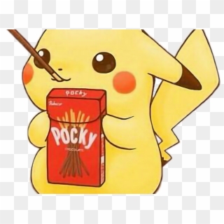 Pikachu Clipart Kawaii - Pikachu Eating Pocky, HD Png Download