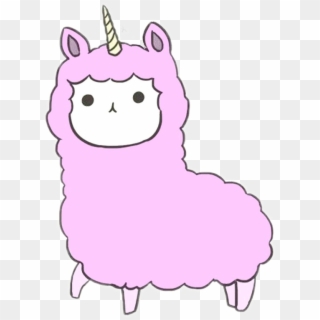 unicorn #lama #cute #kawaii #tumblr #pink - Kawaii Rainbow Cartoon Unicorn,  HD Png Download - 553x750(#3088425) - PngFind