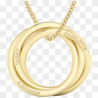 Russian Ring Necklace Yellow Gold - Locket, HD Png Download