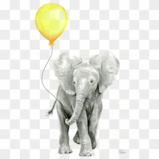 Click And Drag To Re-position The Image, If Desired - Elephant With A Balloon, HD Png Download