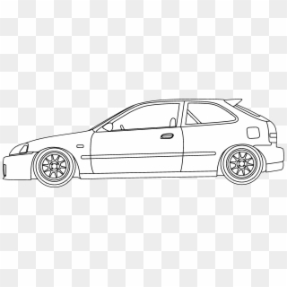 Honda Drawing Civic Hatch - Honda Civic Ek4 Draw, HD Png Download