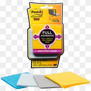 Post-it® Super Sticky Full Adhesive Notes 3 X 3 Lined - Full Adhesive Post It Png, Transparent Png