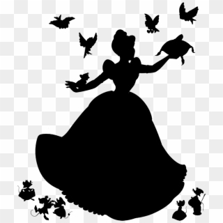 Cinderella Silhouette Png - Silhouette Cinderella Transparent, Png Download