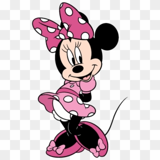 Minnie Waving Standing With Arms Behind Back In Pink, HD Png Download