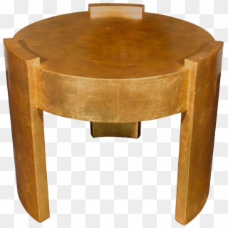 This Vintage Side Table Is Designed In The Art Deco - Gold Leaf Table, HD Png Download